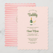 Leuk en Vrouwelijk Brunch + Bubble Vrijgezellenfee Kaart (Voorkant / Achterkant)