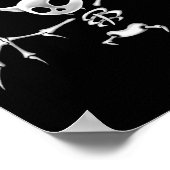 Leuk eng donker vliegend skelet naar Halloween kle Poster (Hoek)