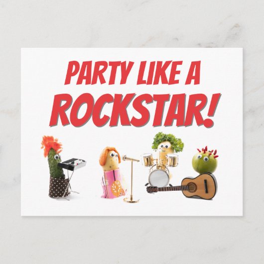 Leuk eten verjaardagskaart woordspeling grappige v briefkaart (Voorkant)