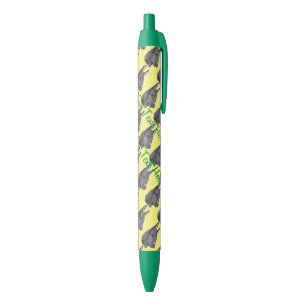 Leuk ezelspotlood die zwart-wit realistart. zwarte inkt pen