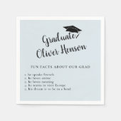 Leuk Fact over Afstuderen Eenvoudige Afstudeerfees Servet (Voorkant)