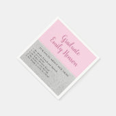 Leuk Fact over Afstuderen Roze Eenvoudig Afstudere Servet (Hoek)