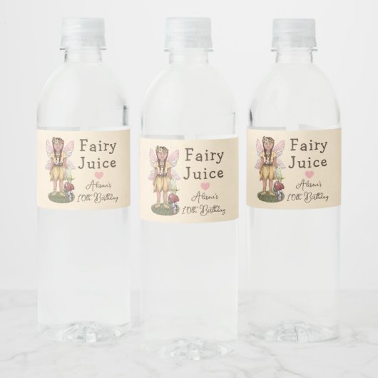 Leuk  Fairy Juice Verjaardagsfeestje Waterfles Etiket (Flessen)