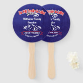 Leuk Familie Avontuur Reünie Verzamelen Monogram Handwaaier (Voorkant en achterkant)