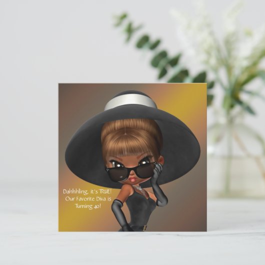 Leuk favoriet Diva verjaardagsfeestje Kaart (Staand voorkant)