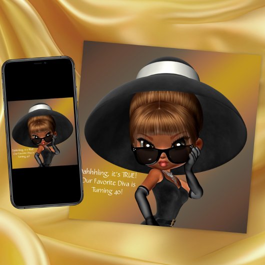 Leuk favoriet Diva verjaardagsfeestje Kaart