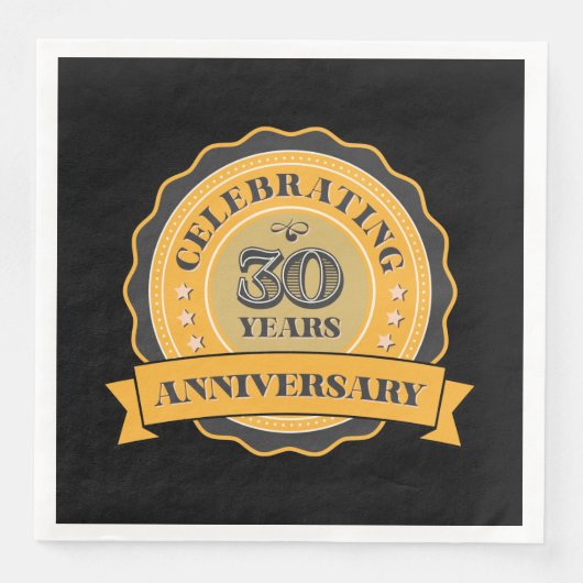 leuk feest op 30e Jubileum Servet (Voorkant)