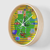 Leuk Feestelijk Blauw Rood Vliegtuig op Gouden Rin (Hoek)