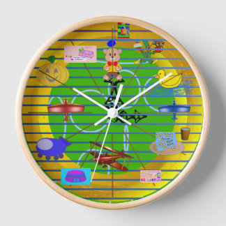 Leuk Feestelijk Blauw Rood Vliegtuig op Gouden Rin