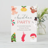 Leuk feestelijk kerstfeest kaart (Staand voorkant)
