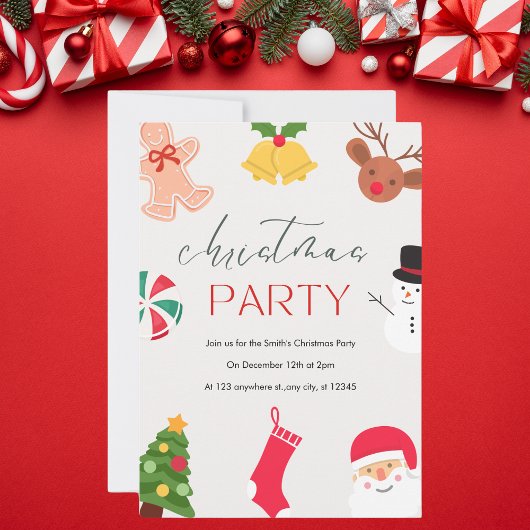 Leuk feestelijk kerstfeest kaart