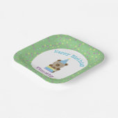 Leuk feestje Teddy Bear Verjaardag Papieren Bordje (Gebogen)