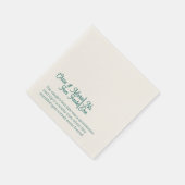 Leuk feit servet groen bruiloft cocktail uur (Hoek)