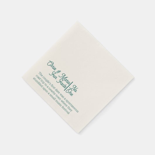 Leuk feit servet groen bruiloft cocktail uur (Hoek)