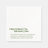 Leuk feit servet groen bruiloft cocktail uur (Voorkant)