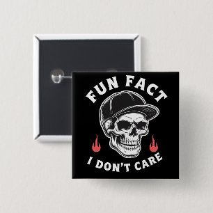 Leuk Feitje Waar Ik Me Niets Van Aan Trek Grappig  Vierkante Button 5,1 Cm