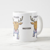 Leuk Finland Rendieren aangepaste naam jumbo mok (Voorkant rechts)