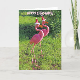Leuk Flamingo kerst Wenskaart! Feestdagen Kaart