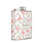 Leuk Flamingo patroon met Monogram Heupfles (Rechts)