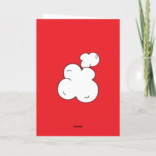 Leuk, Flauw, SUPER POP! Popcorn Pun Blanke kaart (Achterkant)