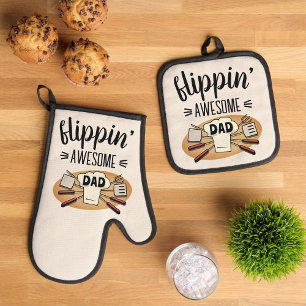 Leuk Flippend Awesome Vader BBQ Ovenwant & Pannenlap Set