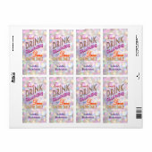 Leuk, Flirty & Kleurrijk Wijnlabel Etiket (Full Sheet)