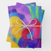 leuk floreel lichtkleurig waterverf patroon inpakpapier vel (In situ)