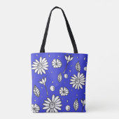 Leuk Flower Summer Tas in donkerblauw (Achterkant)