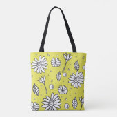 Leuk Flower Summer Tas in geel (Achterkant)