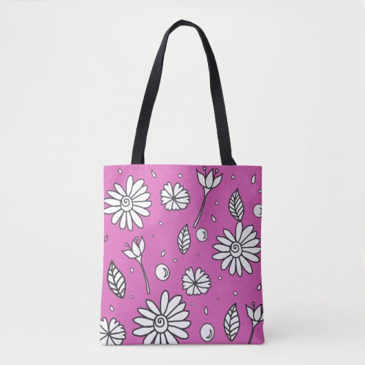 Leuk Flower Summer Tas in roze (Voorkant)