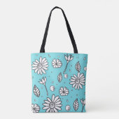 Leuk Flower Summer Tas in Turquoise (Achterkant)