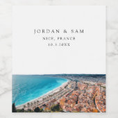 Leuk Frankrijk bruiloft Wijn Etiket (Enkel label)