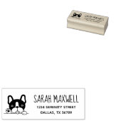Leuk Frans Bulldog Pet Adres Rubberstempel (Gestempeld)