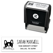 Leuk Frans Bulldog Pet Adres Zelfinktende Stempel (In situ)