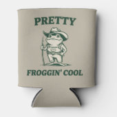Leuk Froggin Cool Frog Toad Meme Liefhebbers Vinta Blikjeskoeler (Voorkant)