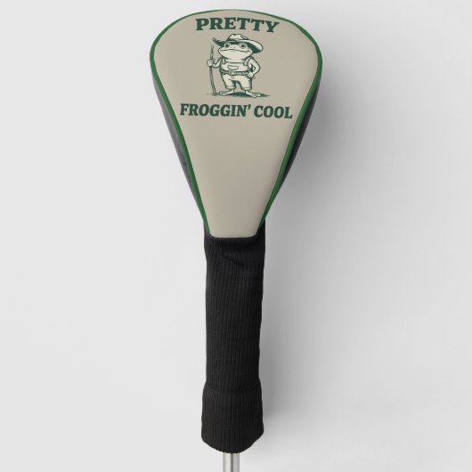 Leuk Froggin Cool Frog Toad Meme Liefhebbers Vinta Golfheadcover (Voorkant)