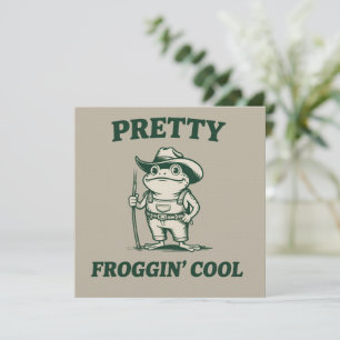 Leuk Froggin Cool Frog Toad Meme Liefhebbers Vinta Kaart