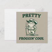 Leuk Froggin Cool Frog Toad Meme Liefhebbers Vinta Kaart (Voorkant / Achterkant)