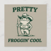 Leuk Froggin Cool Frog Toad Meme Liefhebbers Vinta Kaart (Voorkant)