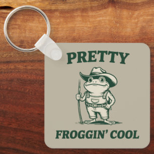 Leuk Froggin Cool Frog Toad Meme Liefhebbers Vinta Sleutelhanger