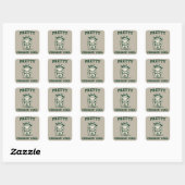 Leuk Froggin Cool Kikker Pad Meme Liefhebbers Vint Vierkante Sticker (Vel)