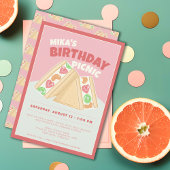 Leuk fruit sandwich picknick verjaardagsfeestje kaart