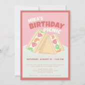 Leuk fruit sandwich picknick verjaardagsfeestje kaart (Voorkant)