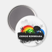 Leuk Fruitig Congo Kinshasa Magneet (Voorkant / Achterkant)