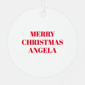 Leuk Full Face Close-up Selfie Foto Kerstmis Metalen Ornament (Achterkant)