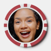 Leuk Full Face Close-up Selfie Foto Poker Chips (Voorkant)