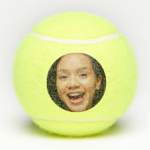Leuk Full Face Close-up Selfie Foto Tennisballen (Achterkant)