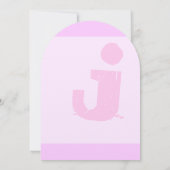 Leuk Funky Eenvoudig Modern Roze Monogram Kaart (Achterkant)