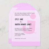 Leuk Funky Eenvoudig Modern Roze Monogram Kaart (Voorkant / Achterkant)