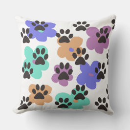 Leuk Funky Kleurrijke Cool Paw Print Sierkussen